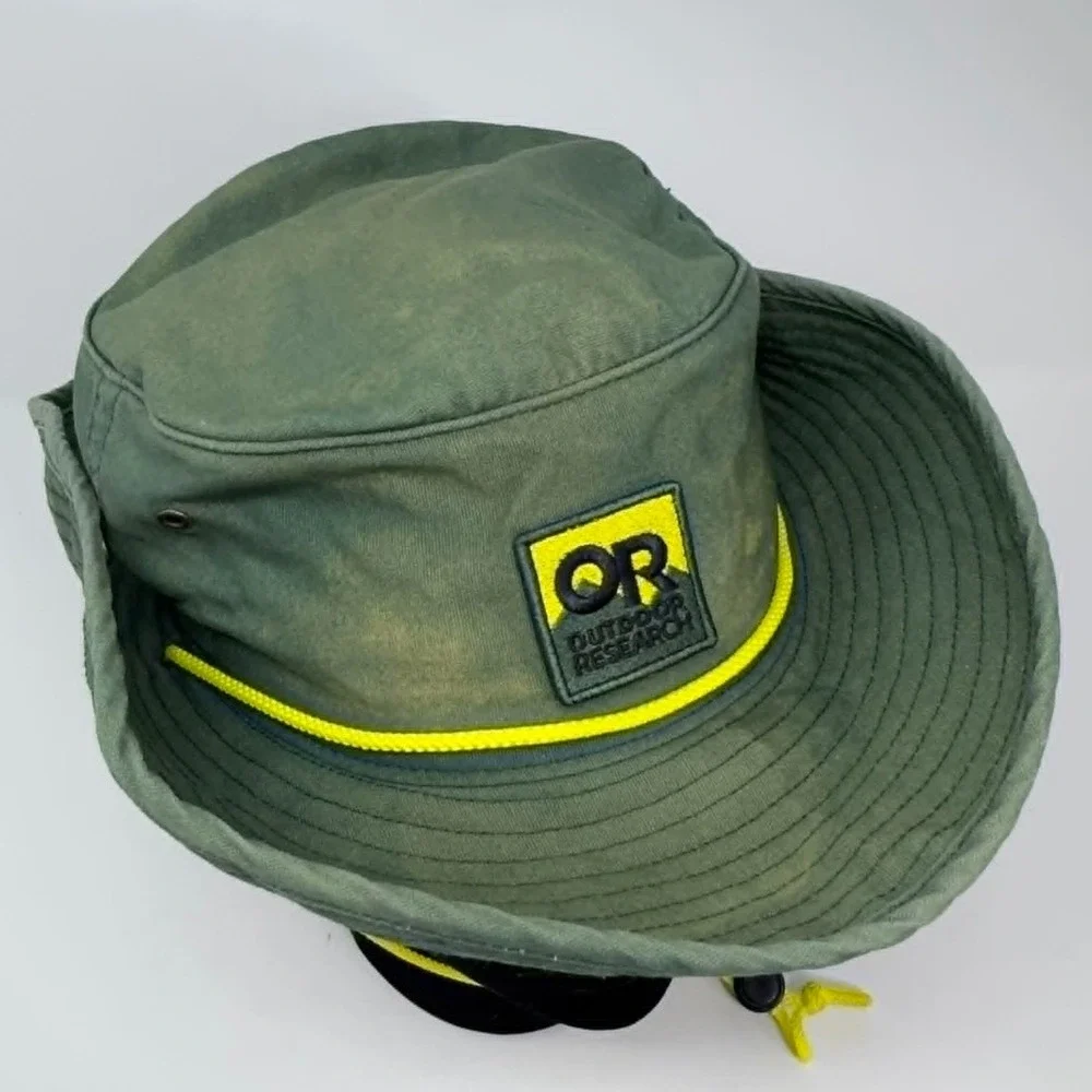 Outdoor Research Hat‎ Boonie Fitted Mens Size S/M Green Wide Brim Outdoor Rope